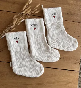 Chaussette de Noël – Blanche – Atelier Wagram