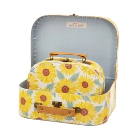 Sass & Belle - Set de 2 valisettes fleurs jaunes